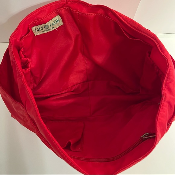 Lily Jade, Elizabeth diaper bag, old English leather, red lining- no tassel! - Picture 16 of 16